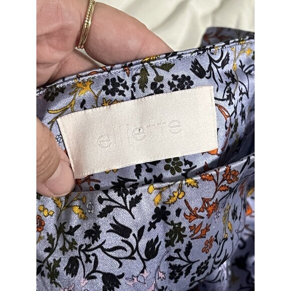 Elliette Floral Mini Skirt With Side Ties Silk Blend Size 2 - Picture 9 of 13